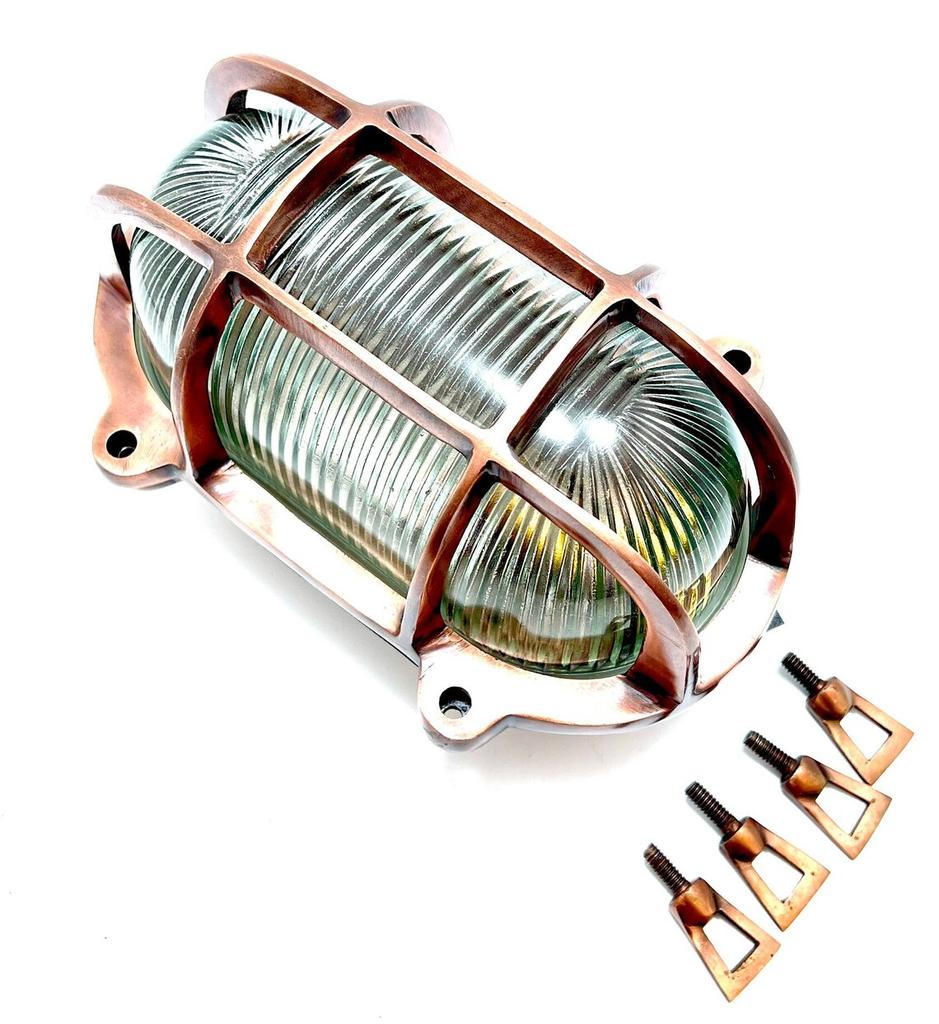 Industrial Bulkhead Light Wall Ceiling Retro Old Marine Antique Colour Aluminium Oval Shape Wall Light