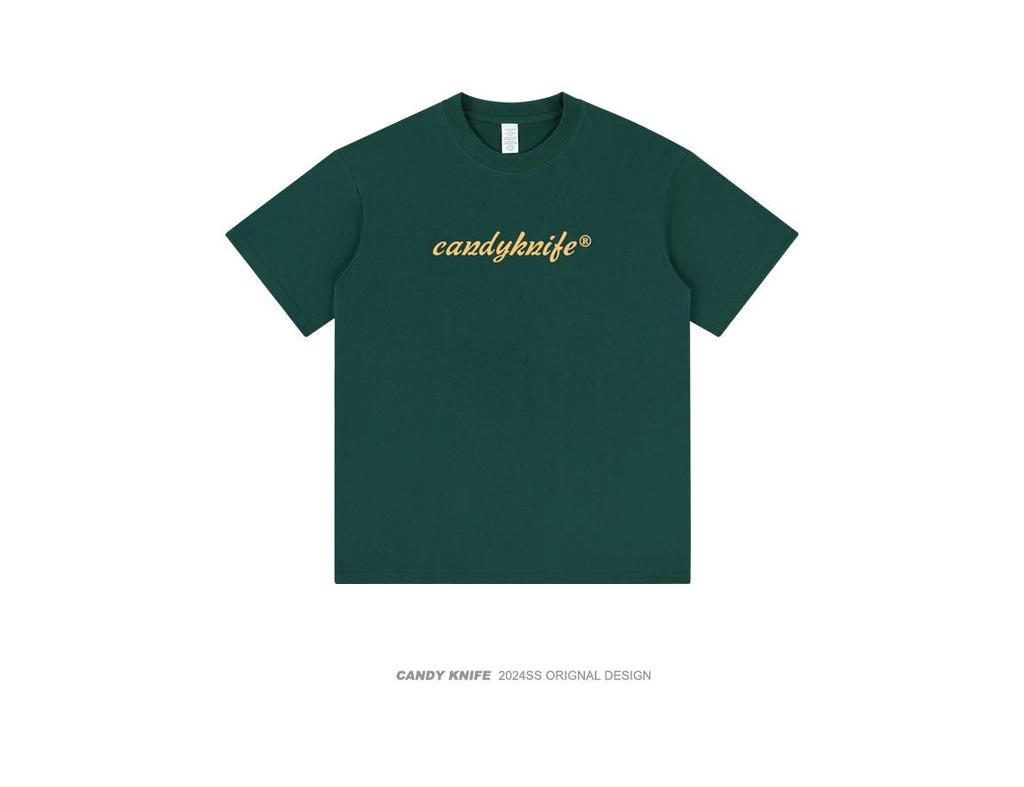 Trendy Unisex Simple Print Cotton T-Shirt - Short Sleeve Summer Style