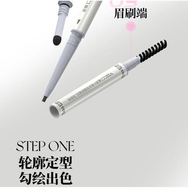 VEECCI - Slim Multi-Effect Eyebrow Powder & Pencil - 3 Colors