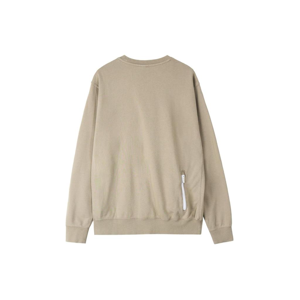 Nike Nsw Essentials+ French Terry Logo Print Crew Neck Pullover Sweatshirt Men Tops Moon-Fossil-Grey DD4665-087