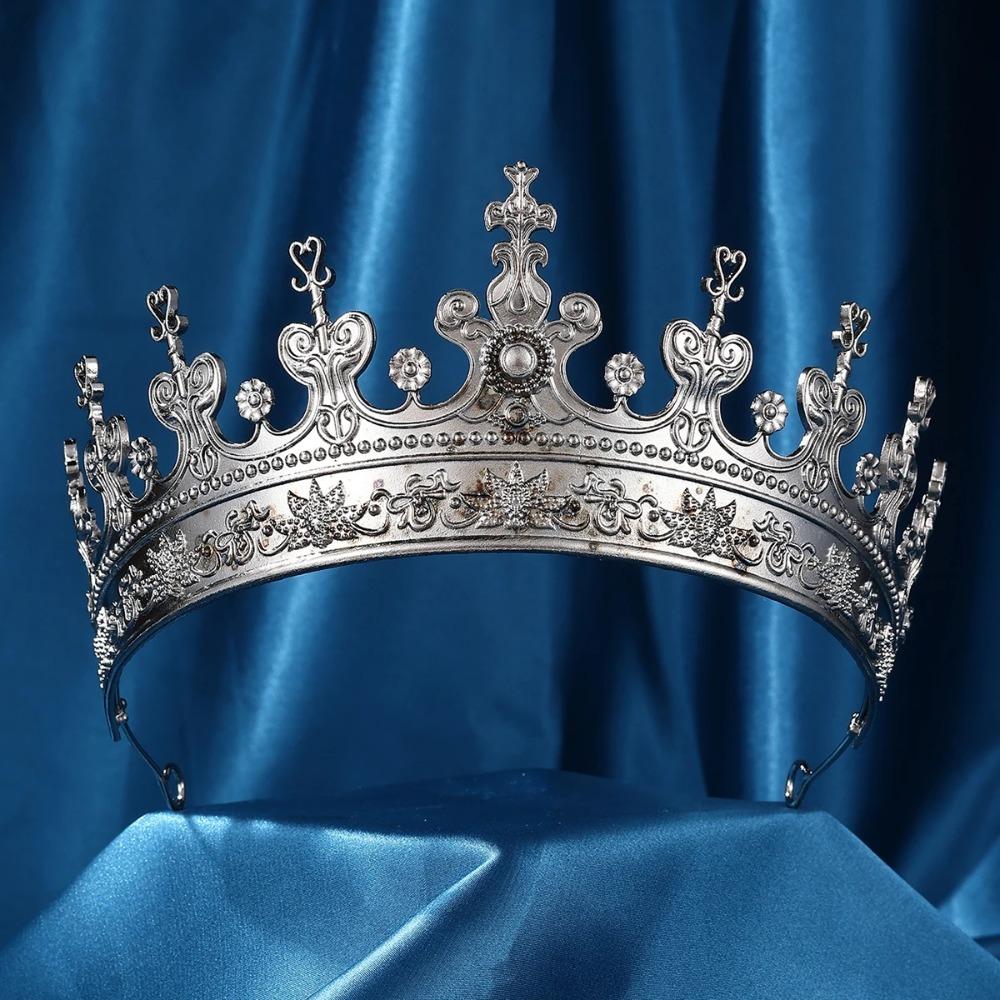 Cosplay Vintage Male Crown Stage Performance Prince Crown Hair Hoop Medieval King Crown Party