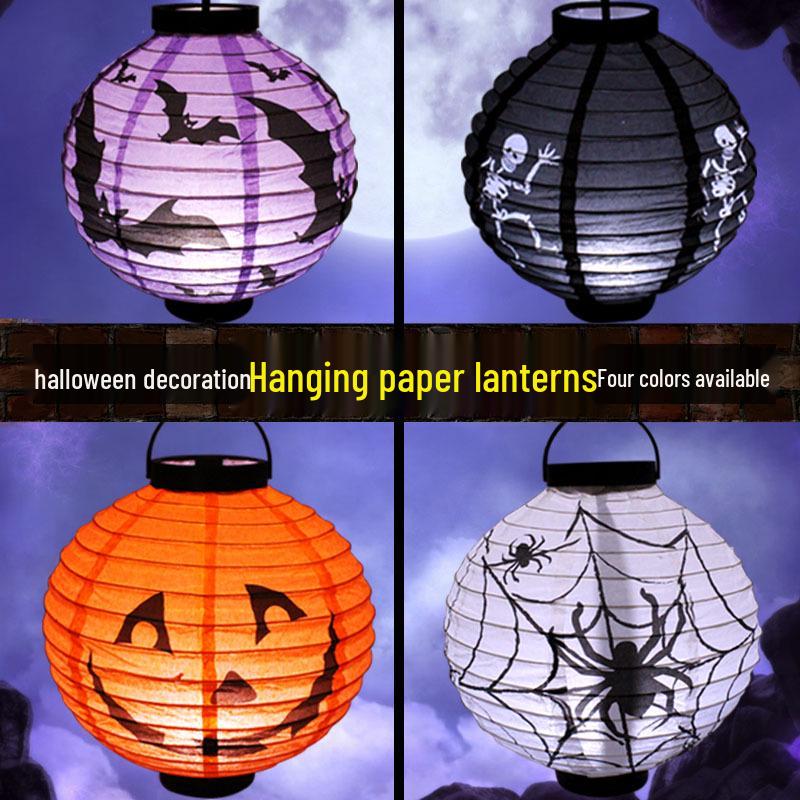 Haunted House Halloween Luminous Pumpkin Ghost Lantern for Halloween Decoration