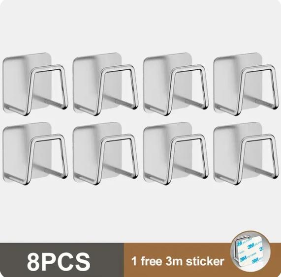 Kitchen Sponge Rack Stainless Steel Rack Sponge Drainage and Drying Rack Self-adhesive Storage Rack Kitchen Organizer