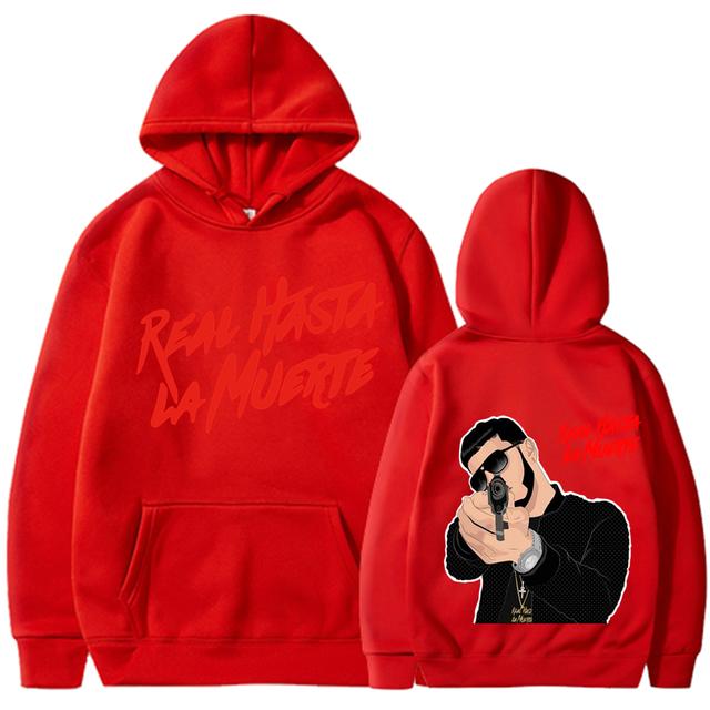 Nová hip-hop Unisex a dámská ležérní teplá sportovní mikina s kapucí Real Hasta La Muerte ležérní sportovní oblečení Unisex a dámské anime pulovry