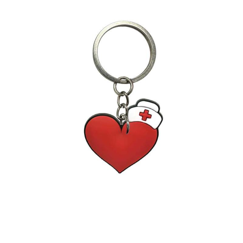 Cute Medical Themed Silicone Keychains With Blank Label Tags Lovely Cartoon Designs For Nurses Doctors Gifts Daily Use