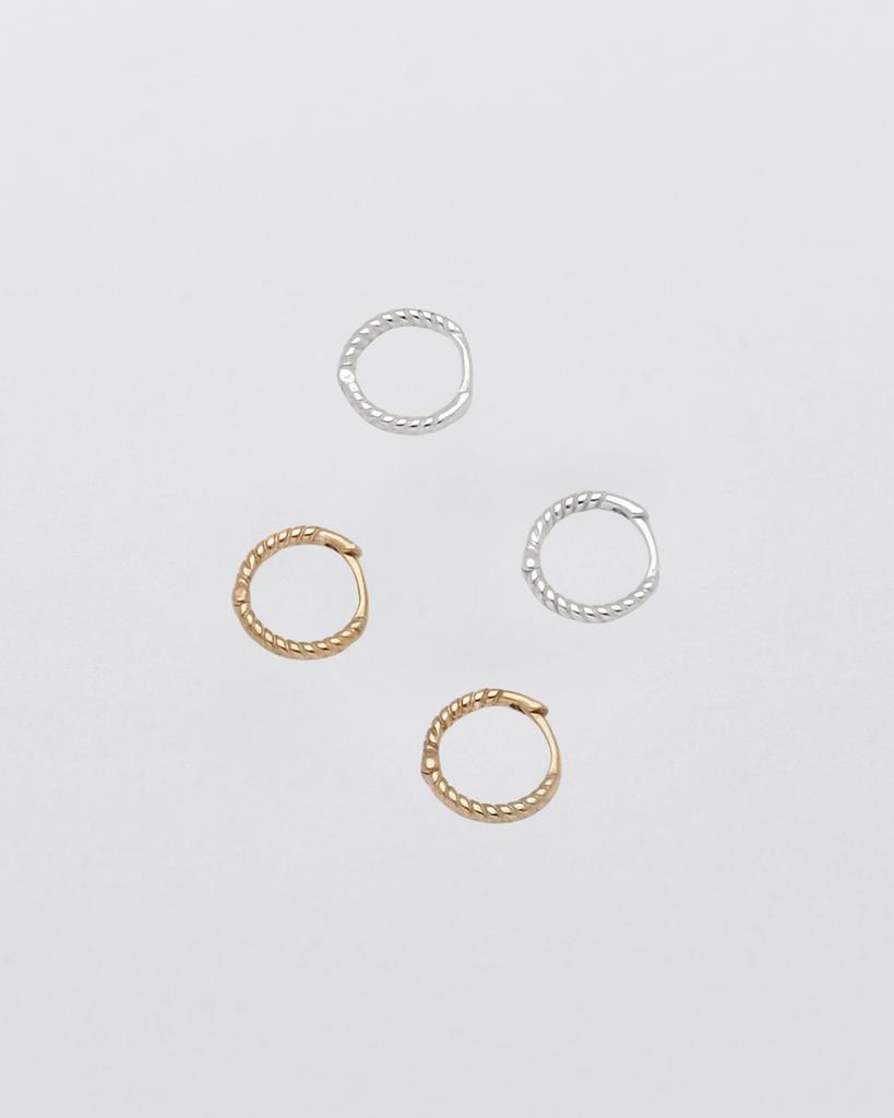 Anotherlayer Mini Twisted Earring (Silver925)(2Color)