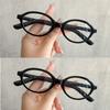 2PCS Leopard Print Oval Shaped Sun Glasses Small Size Frame Korean Vintage Plano Glasses Blue Light Blocking Full FrameChic & Light