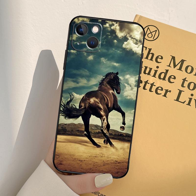 Funda de Teléfono Caballos Corriendo Para iPhone 17 16 15 14 11 12 13 Pro Max mini XR 16e 15 16 Plus 17 Air Cobertura Completa