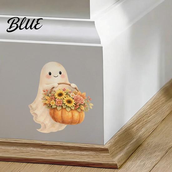 Removable Vinyl Outlet Stickers Cute Ghost Halloween Switch Plate Stickers Self-Adhesive Cover Decorative Covers for Home Decals Pumpkin Bat Floral