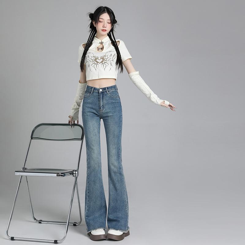 Jeans for Women In Autumn, Slim Horseshoe Pants for Bell-bottom Pants for Women In Autumn and Winter, Slim for Women In Autumn and Winter