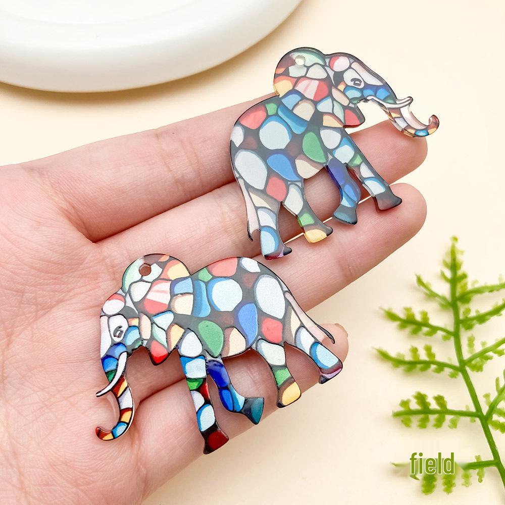 Cartoon Animal Mosaic Acrylic Jigsaw Pendant for DIY Jewelry