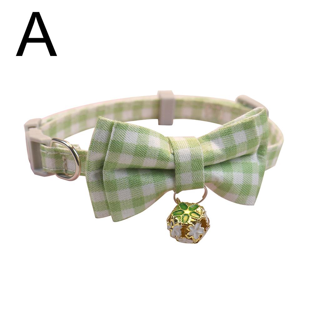 Cat Collar Breakaway With Cute Bow Adjustable Pet Cat And Dog Collar With Bell Adjustable Pet Collar Bownot Safety Necklace