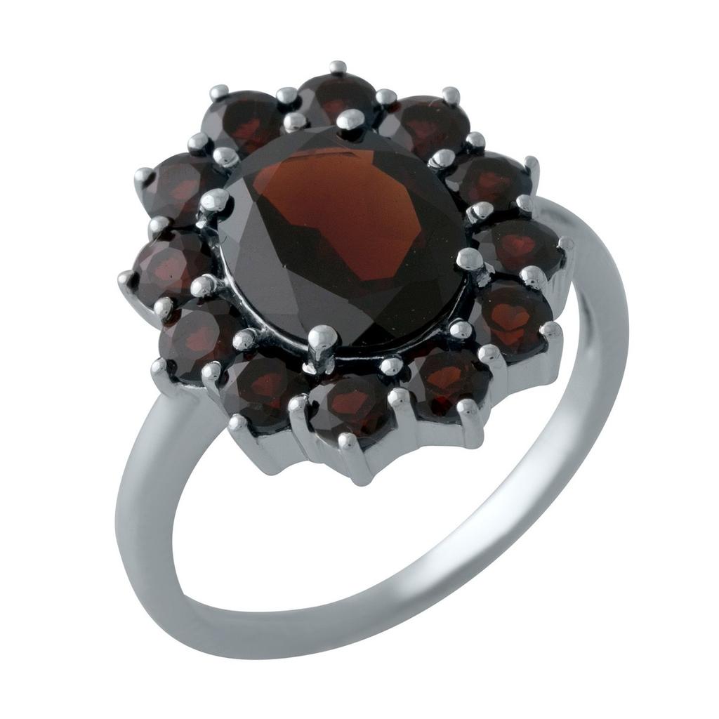 Silver Ring with Natural Garnet 4.51ct, Product Weight 3.78 G (1987575)