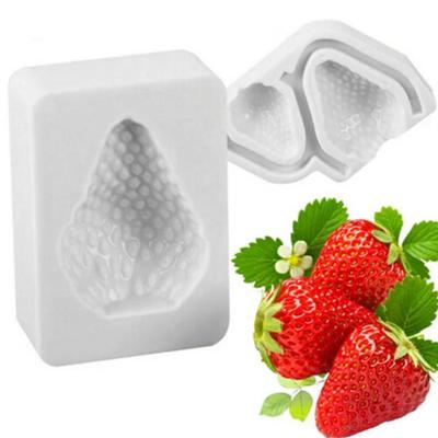 Stampo da forno a forma di fragola per uso alimentare, facile da staccare, strumento per decorare torte fai da te, stampo in silicone per caramelle al cioccolato riutilizzabile, gadget da cucina