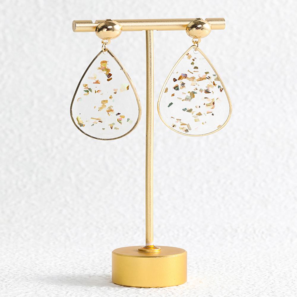 Elegant Alloy Water Drop Earrings For Women Chic And Versatile Jewelry Pieces