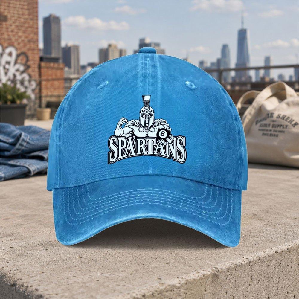 Spartan No Ball Retro Washed Baseball Cap Unisex Duckbill Hat for Casual Street Style Holiday Gift