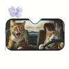 Universal Front Windshield Aluminum Foil Sunshade - Easy Installation & Storage