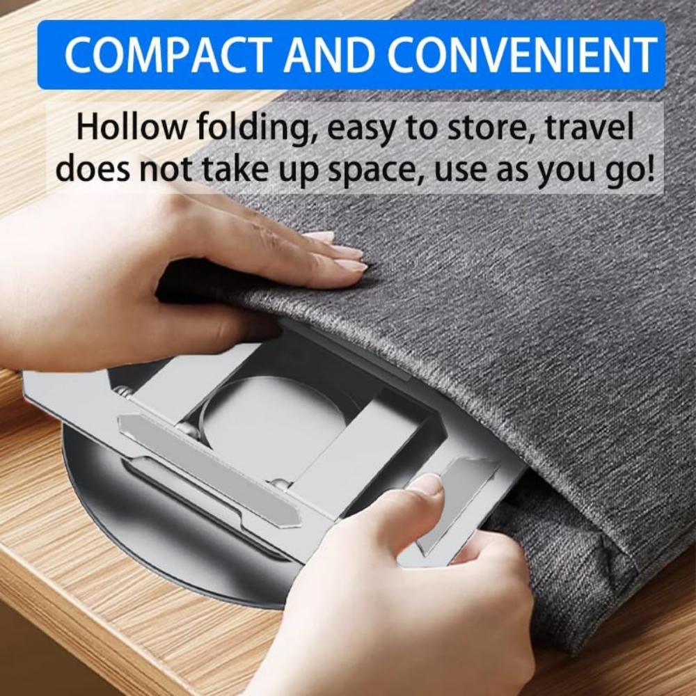 360° rotating office desktop stand, aluminum foldable, office stand, multi-functional desktop stand, dual-pole adjustable