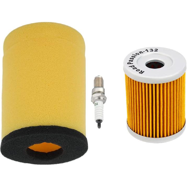 Road Passion 13781-19B00 Air Filter & Oil Filter & Spark Plug Replacement for Suzuki Guadrunner 250 LT-4WD LT-F250 1987-2001/ King Quad LT-F4WDX