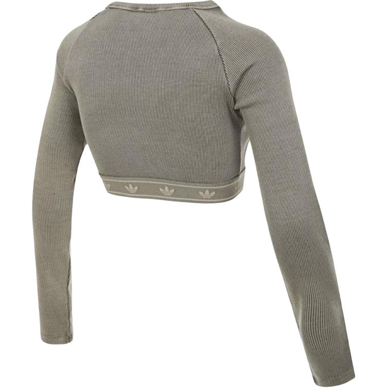 Adidas Originals Sports Casual Long Sleeve T-Shirt Women Tops Gray JI5745