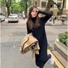Semi-turtleneck long over-the-knee sweater knitted primer dress with long dress inside women's autumn new model