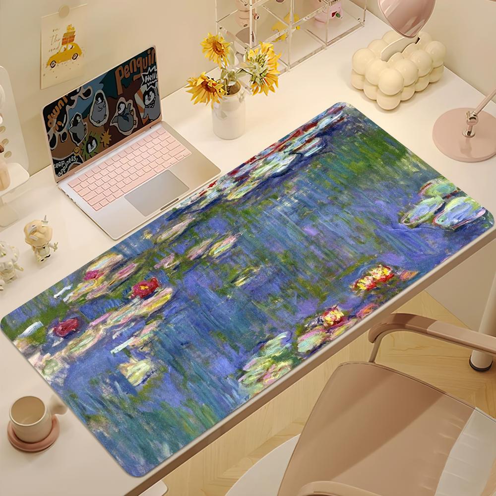 C-Claude Monet Mouse Pad Non-slip Thickened MousePad Large Writing Lockedge Gaming Cushion Office Student