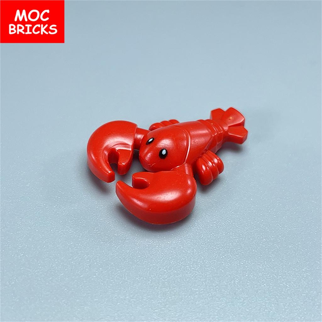 Non-Toxic Moc Bricks Frog Lobster Turtle Clown Fish Little Mermaid For Building Blocks Part Compatible Assembles Particles Children'S Toys