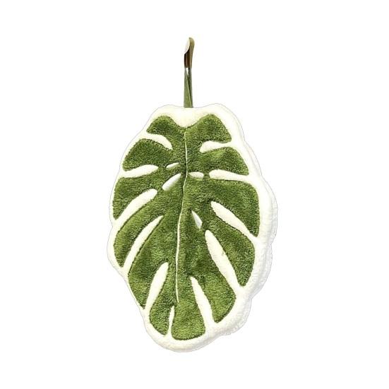 Leaf-Shaped Double-Sided Microfiber Hand Towel - Lint-Free and Absorbent