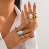 Adjustable Flower Rings Set With Imitation Pearls Accent for Women Elegant Charm And Statement Jewelry Statement Pieces