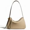 Romy Wide Strap Design Leather Shoulder Bag Women Shoulder Bag Soft-Gray 177364-021