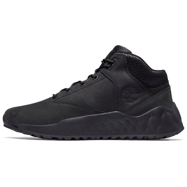 Timberland Solar Wave Leather Durable Casual Ankle Outdoor Boots Men Boots Black A2FNW015