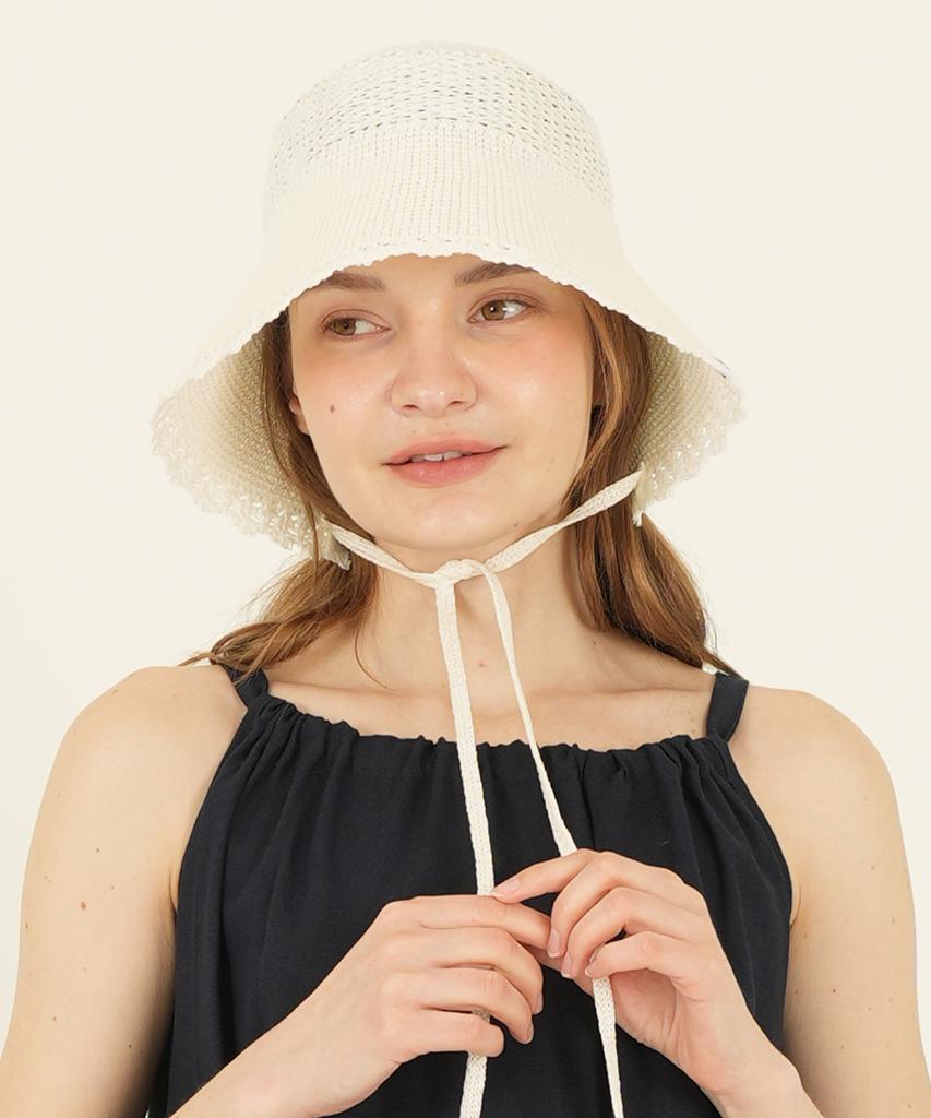 THE-ABON Beach Reef String Bucket Hat Sky Blue