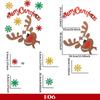 Christmas Door Window Stickers Felt Cloth Cartoon Snowman Santa Claus Elk Wall Sticker for Winter Xmas Noel Happy New Year Decor
