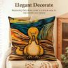 Edvard Munch The Scream Funny Cushion Cover Natural Linen Organic Fabric DoubleSided Printing Sofa Home Decor Gift Pillow Case