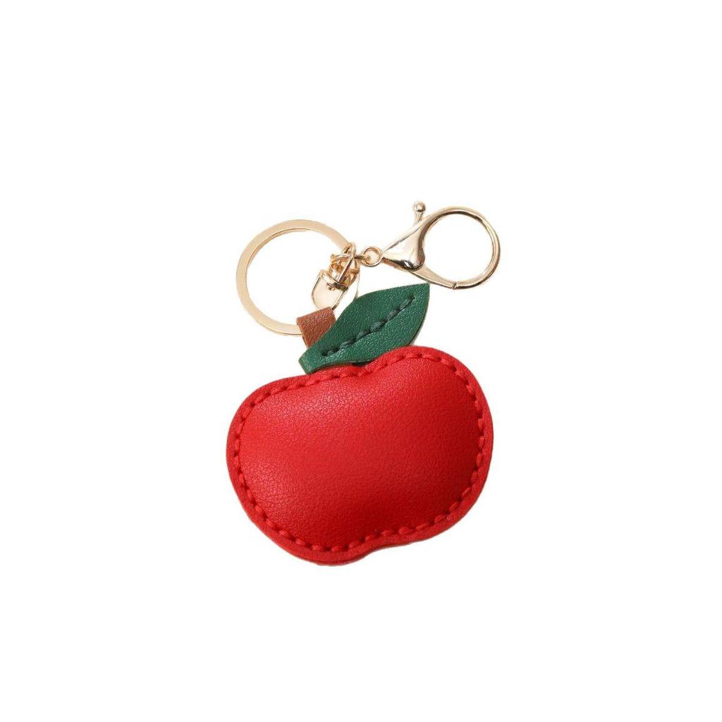 Handcrafted DIY Fruit Keychain: Cute Apple & Pear Bag Charm - Perfect Holiday Gift