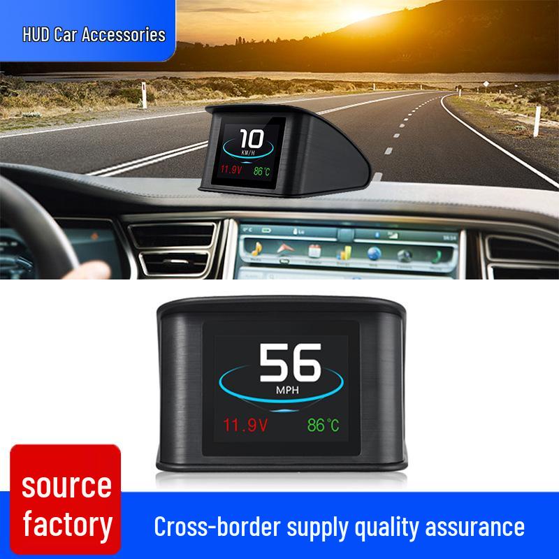 P10 Car LCD Multifunctional HUD: Speedometer, Turbo Pressure, OBD2 Display