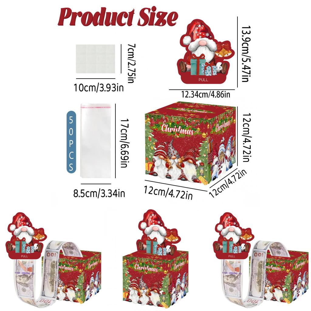 Holiday Decor Red Money Box For Christmas Party Celebrations And Festive Events