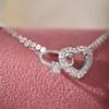 Eternal Heart Diamond Ring Pendant: S925 Sterling Silver Necklace for Women