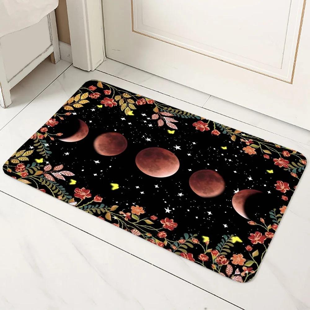 Witch Moon Print Door Mat Decoration Home Bathroom Mat