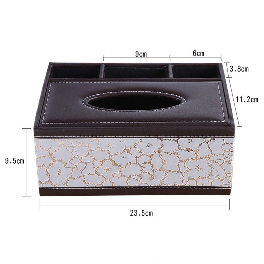 Multipurpose Tissue Box with Cover Remote Control Storage Holder Living Room Organizer