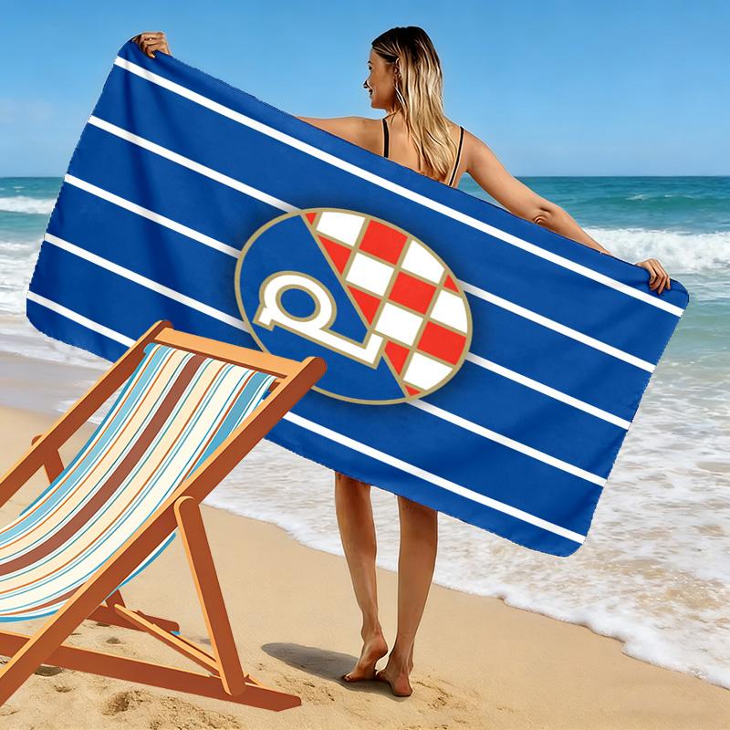 Dinamo Zagreb Print Strandtuch, Großes Weiches Schnelltrocknendes Handtuch für Strand Camping Schwimmen