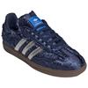 adidas Caroline Hu x Samba OG Satin Pack - Dark Blue Men Sneakers Silver-Metallic Chalk-White JP9282