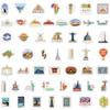 100 Travel Graffiti Stickers Suitcase Car Laptop Skateboard Mobile Phone Waterproof Decorative Stickers
