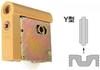 Compatible rollers for Panasonic interior sliding light set of MJB907N1 Y-shaped doors, brown, 2, 2005-present model,