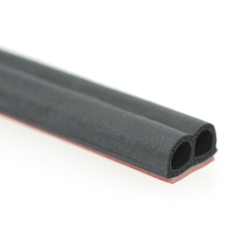 5M Black B-Type Waterproof Car Suv Door Edge Trim Seal Strip Seal Rubber Strips