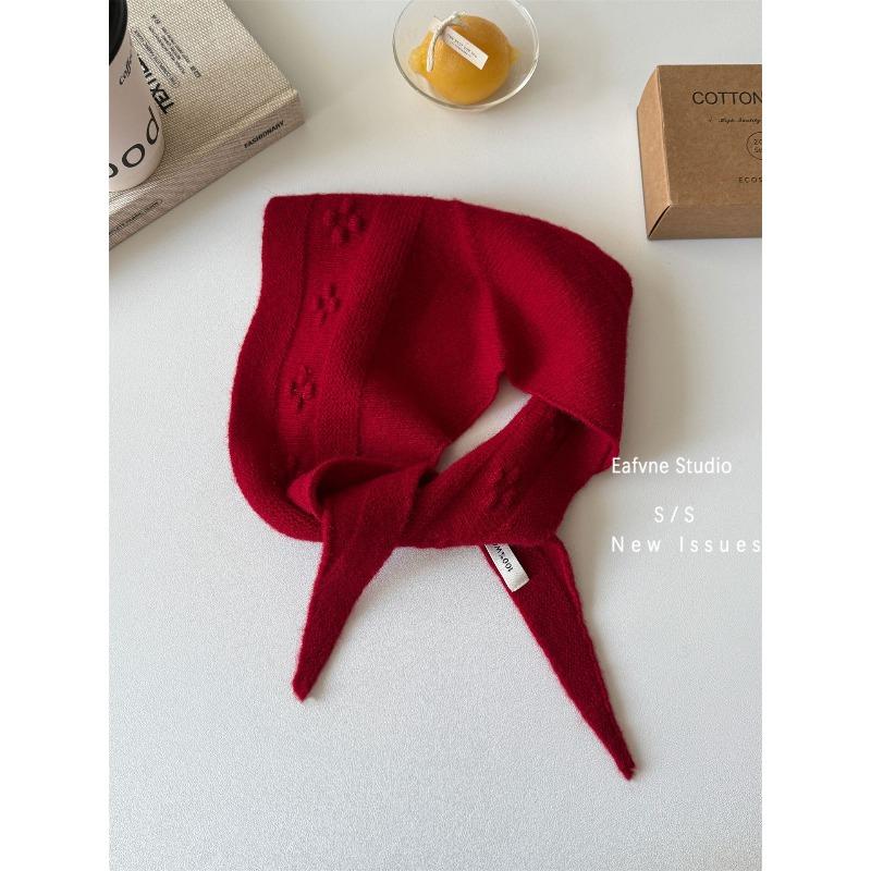 Exquisite Pure Wool Scarf Triangle Scarf Shawl Neck Scarf Knitted Scarf