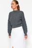 Damen-Pullover im eleganten Stil, Nerz-Strickpullover mit hohem Kragen und kurzem Schnitt