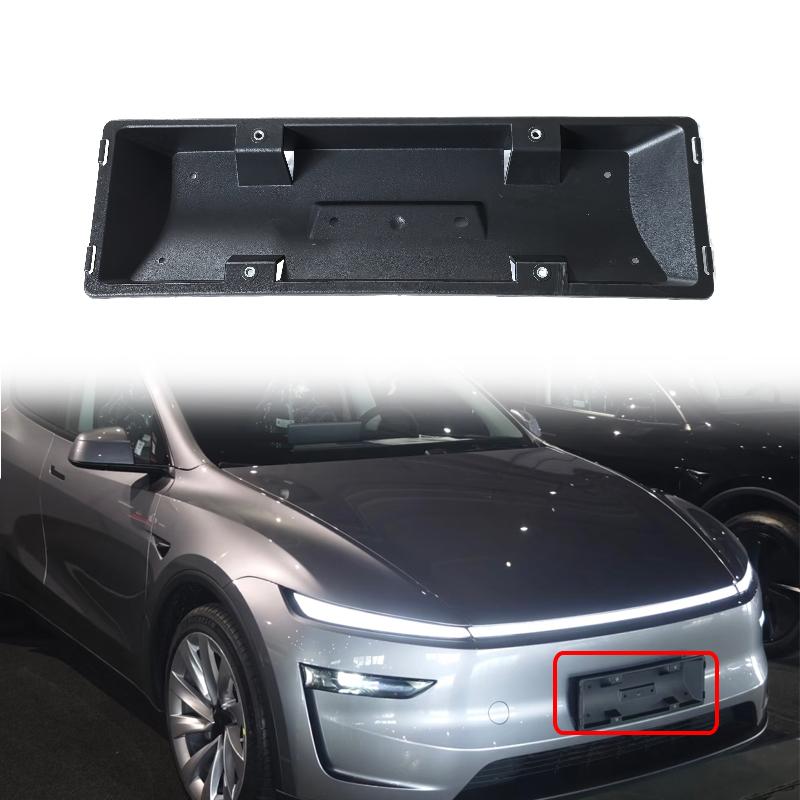 1898725-00-E Car Front License Plate Frame Holder For Tesla Model Y Juniper 2025 2026 Replacement Registration Plate Holder