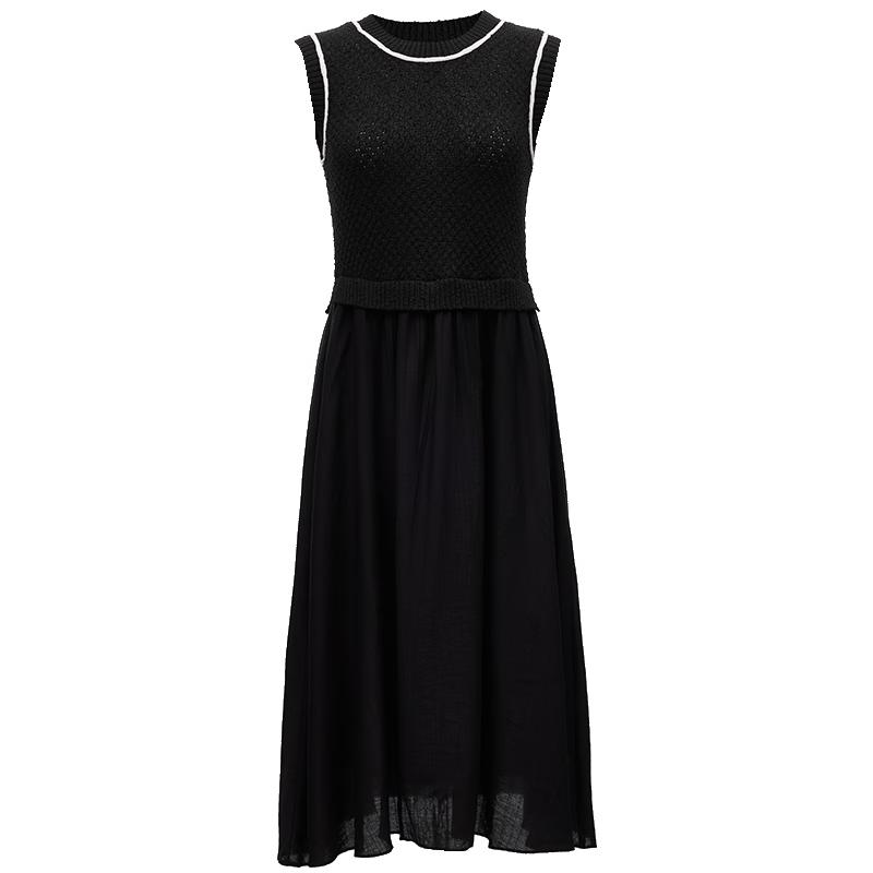 

ONLY 2024 Autumn Fashion Round Neck Sleeveless Knit Midi Dress L