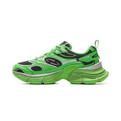Li Ning Xingji Cushioning Slip Resistant Abrasion Resistant Breathable Low Top Chunky Sneakers Men's Green AGCV109-5